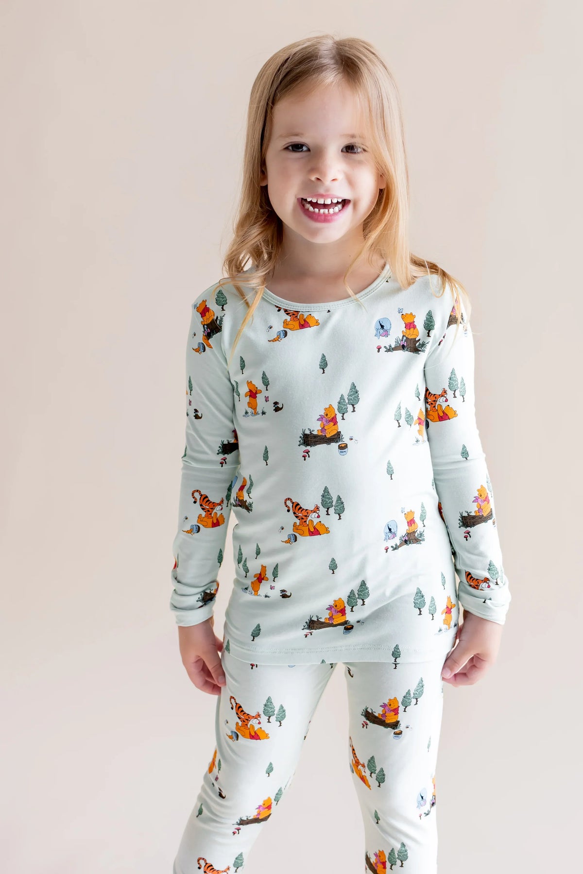 Long Sleeve Pajamas in Winnie the Pooh Hundred Acre Wood