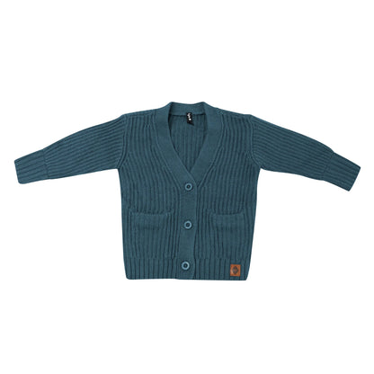 Chunky Knit Oversized Cardigan in Atlantic