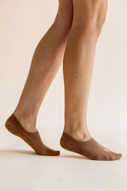 Women's No Show Socks 3-Pack in Cafe