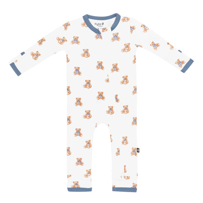 Zippered Romper in Teddy Bear