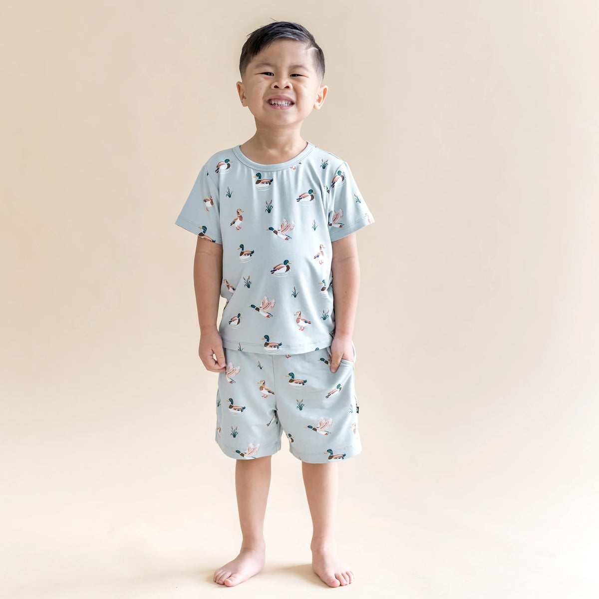 Drawstring Short in Mallard Duck