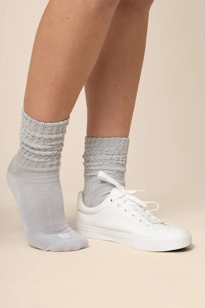 Adult Scrunch Socks in Storm