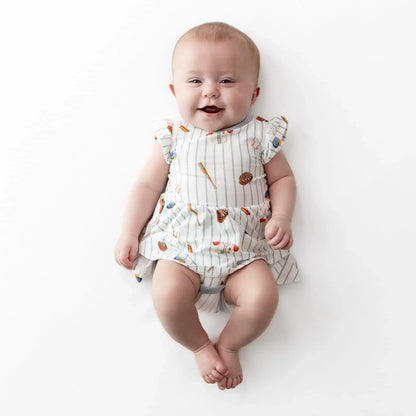 Twirl Bodysuit Dress in Home Run