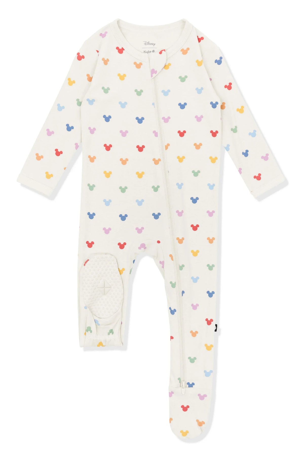 Zippered Footie in Pastel Mickey Mouse