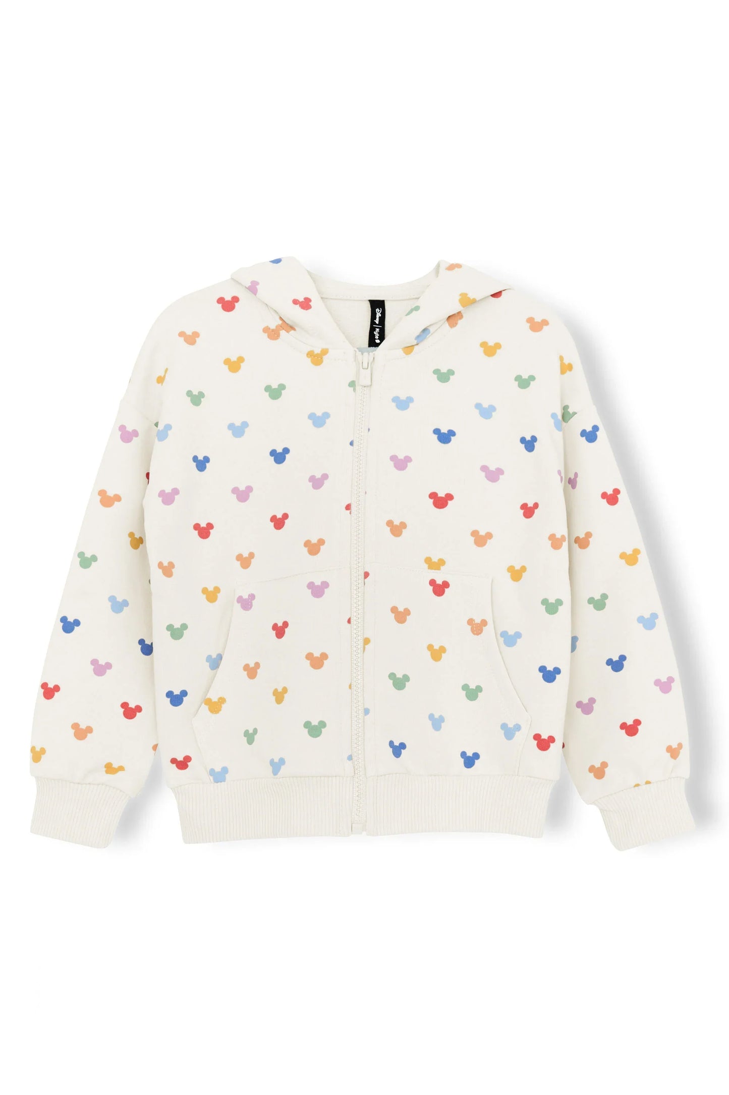 Zip-Up Hoodie in Pastel Mickey Mouse