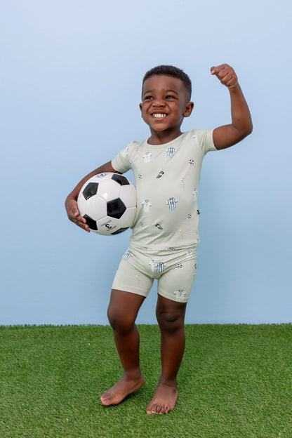Short Sleeve Pajamas in Soccer