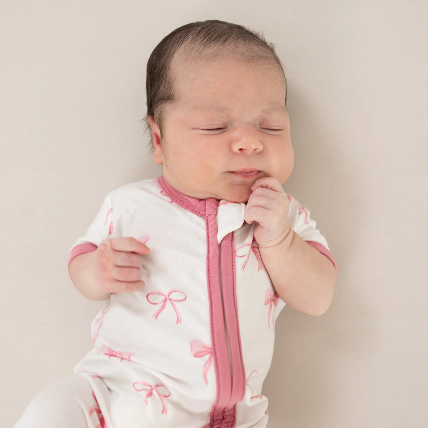 Zippered Shortall Romper in Bow
