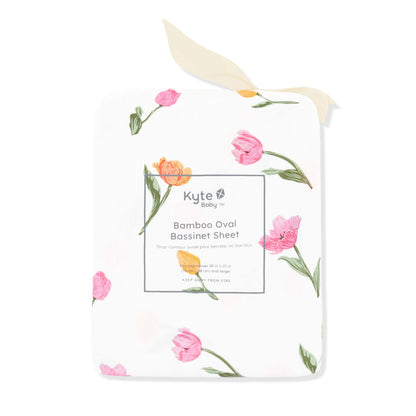 Oval Bassinet Sheet in Tulip