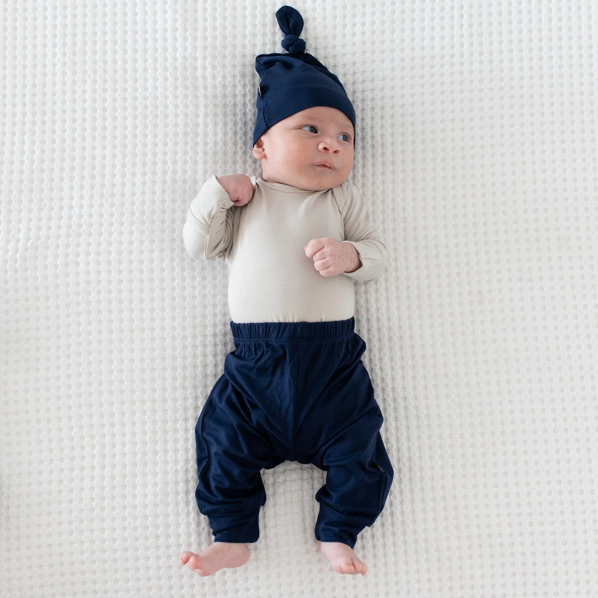 Knotted Cap in Navy