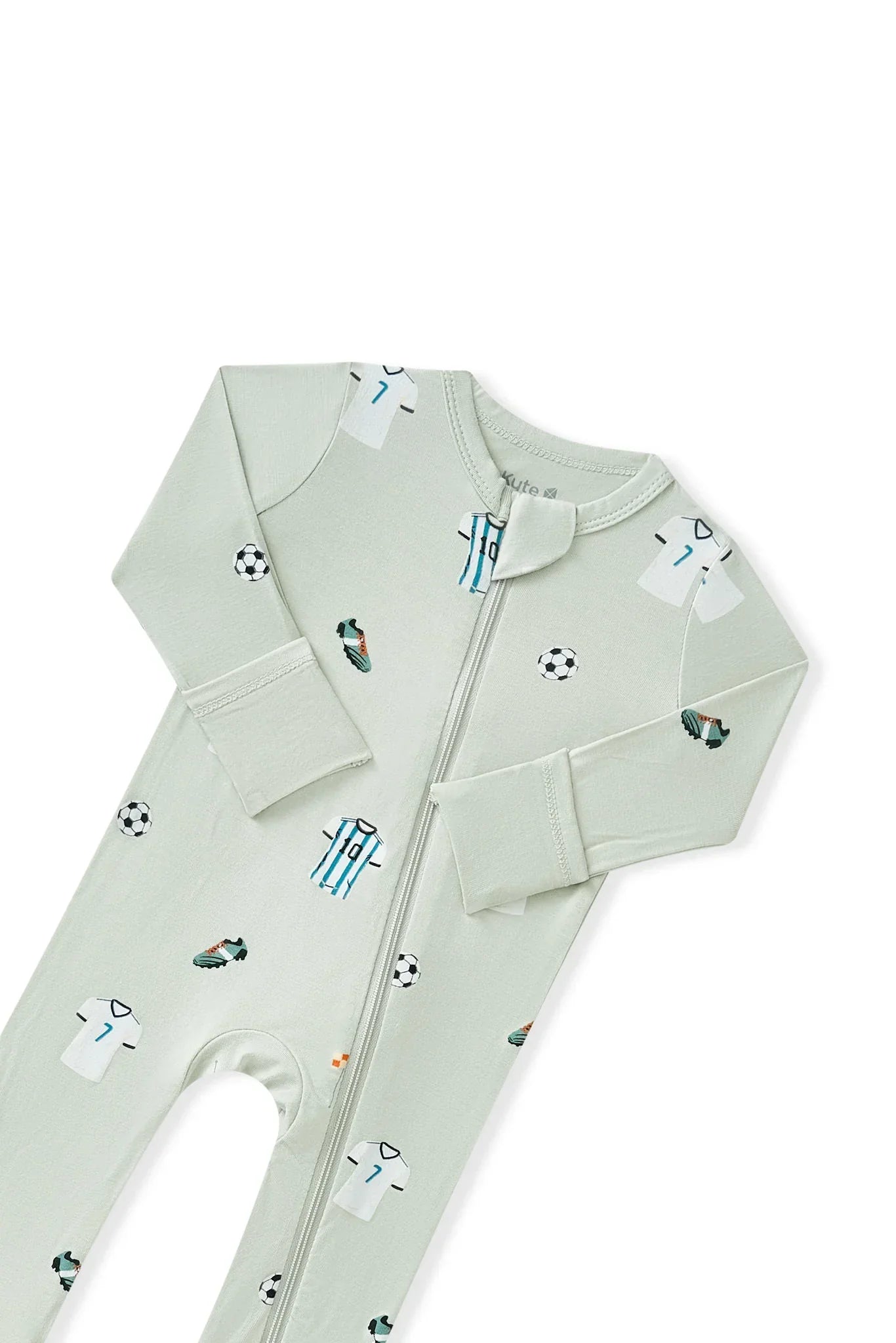Zippered Romper in Soccer