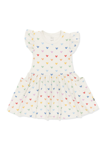 Pocket Dress in Pastel Mickey Mouse