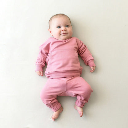 French Terry Jogger Set in Apple Blossom