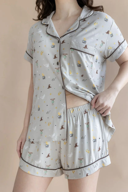 Women's Short Sleeve Pajama Set in Starry Icon