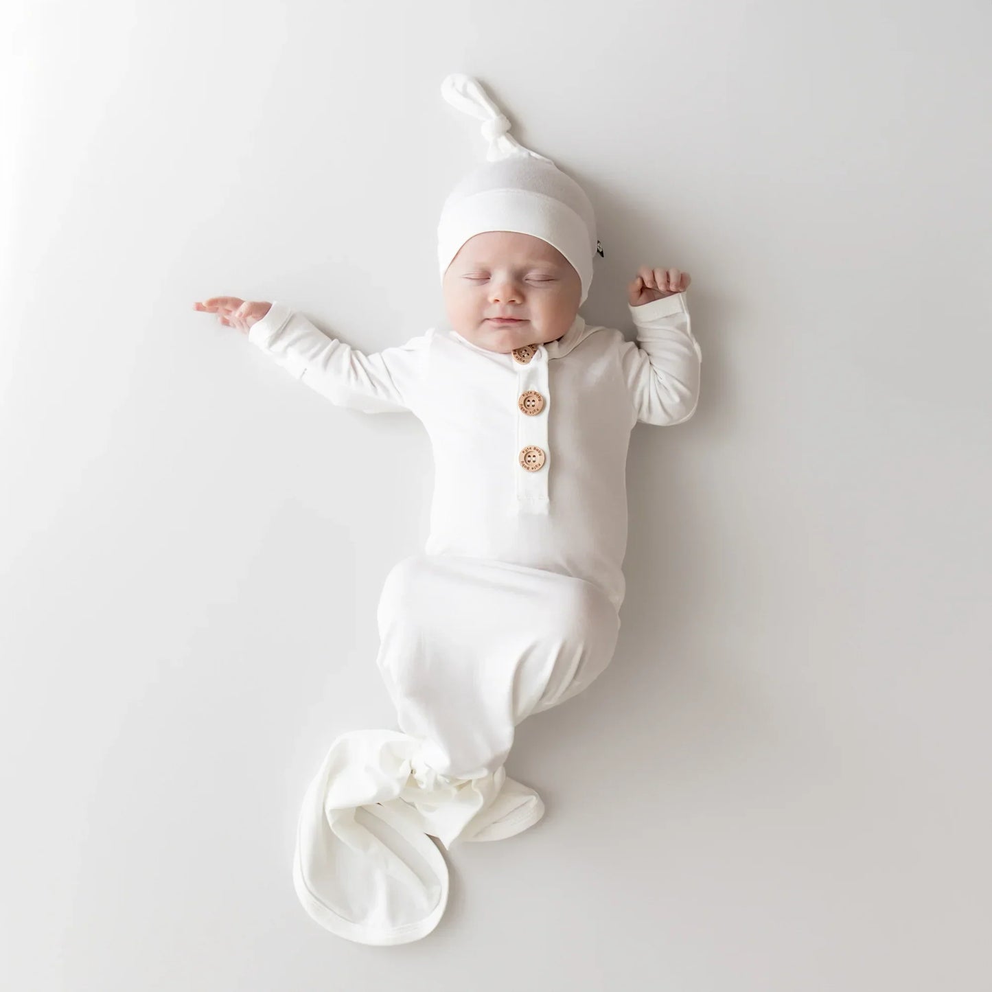 Knotted Gown with Hat Set in Cloud