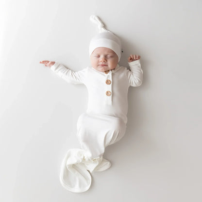 Knotted Gown with Hat Set in Cloud