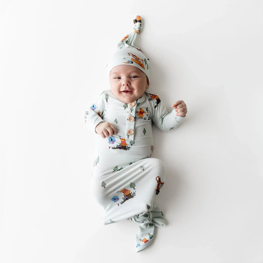 Knotted Gown with Hat Set in Winnie the Pooh Hundred Acre Wood