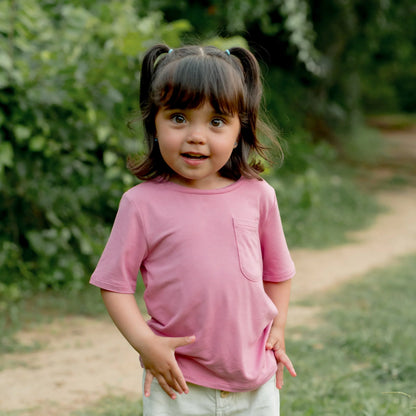 Toddler Crew Neck Tee in Apple Blossom