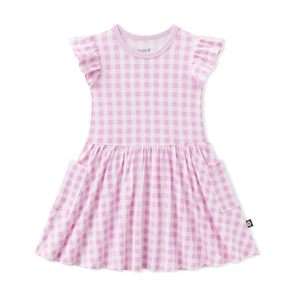Pocket Dress in Gingham Thistle