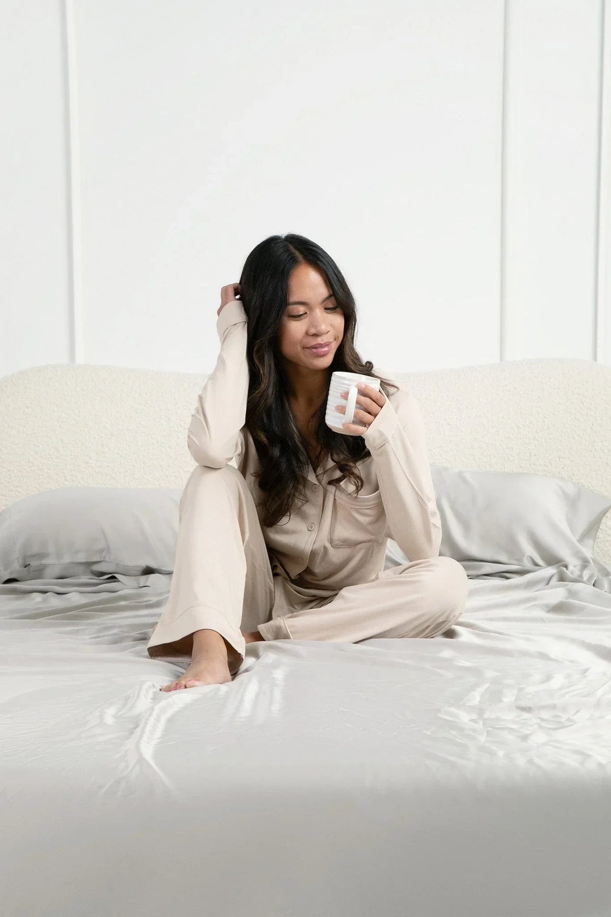 Bamboo Sateen Sheet Set in Dove Gray