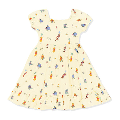 Puff Sleeve Twirl Dress in Winnie the Pooh Celebration