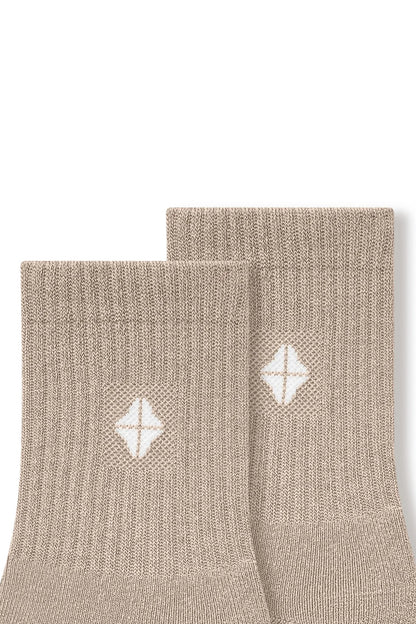 Adult Crew Socks in Bisque