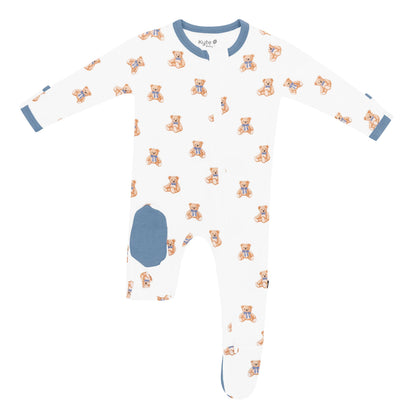 Zippered Footie in Teddy Bear