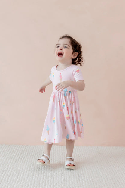 Twirl Dress in Sakura Ice Cream