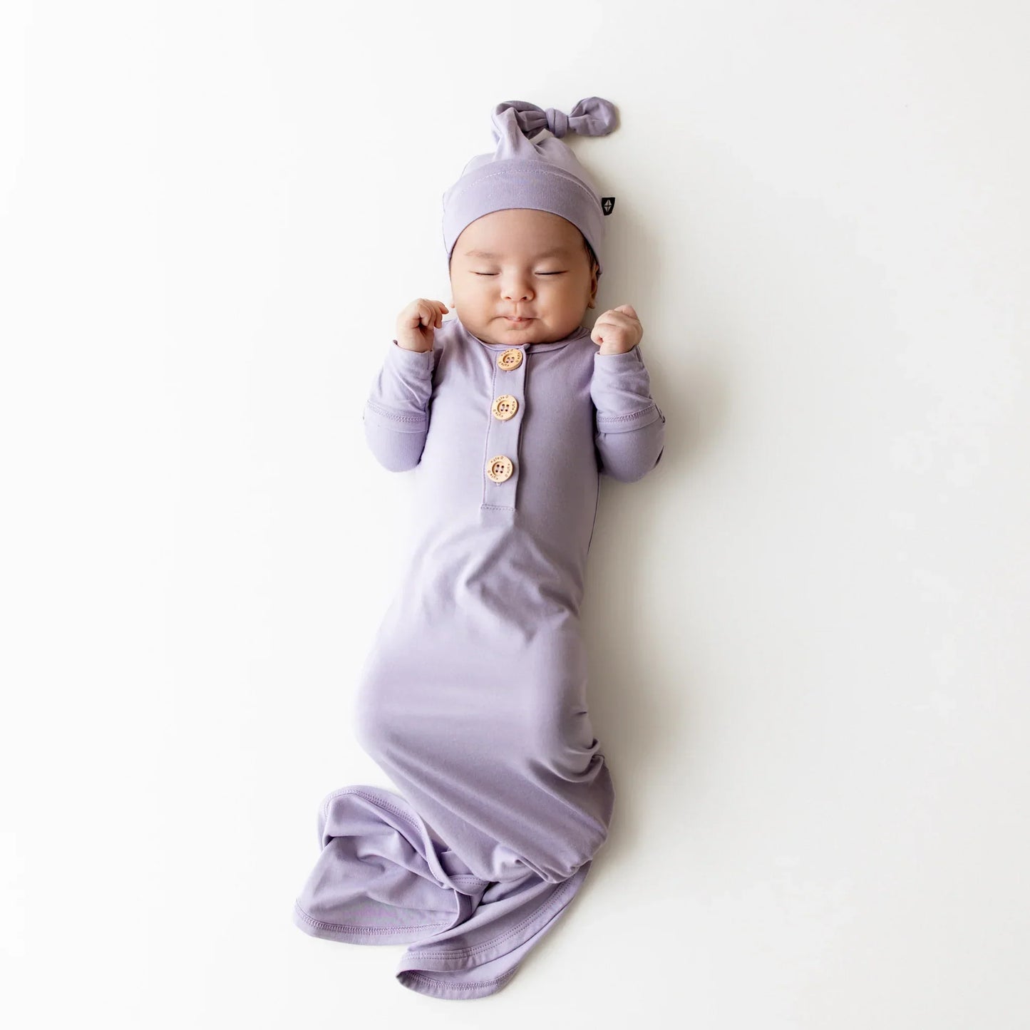 Knotted Gown with Hat Set in Taro
