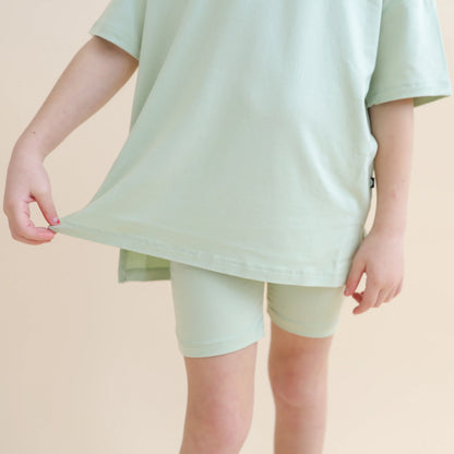 Toddler Biker Short Set in Basil