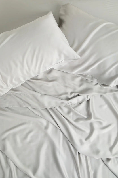 Bamboo Sateen Pillowcase Set in Dove Gray