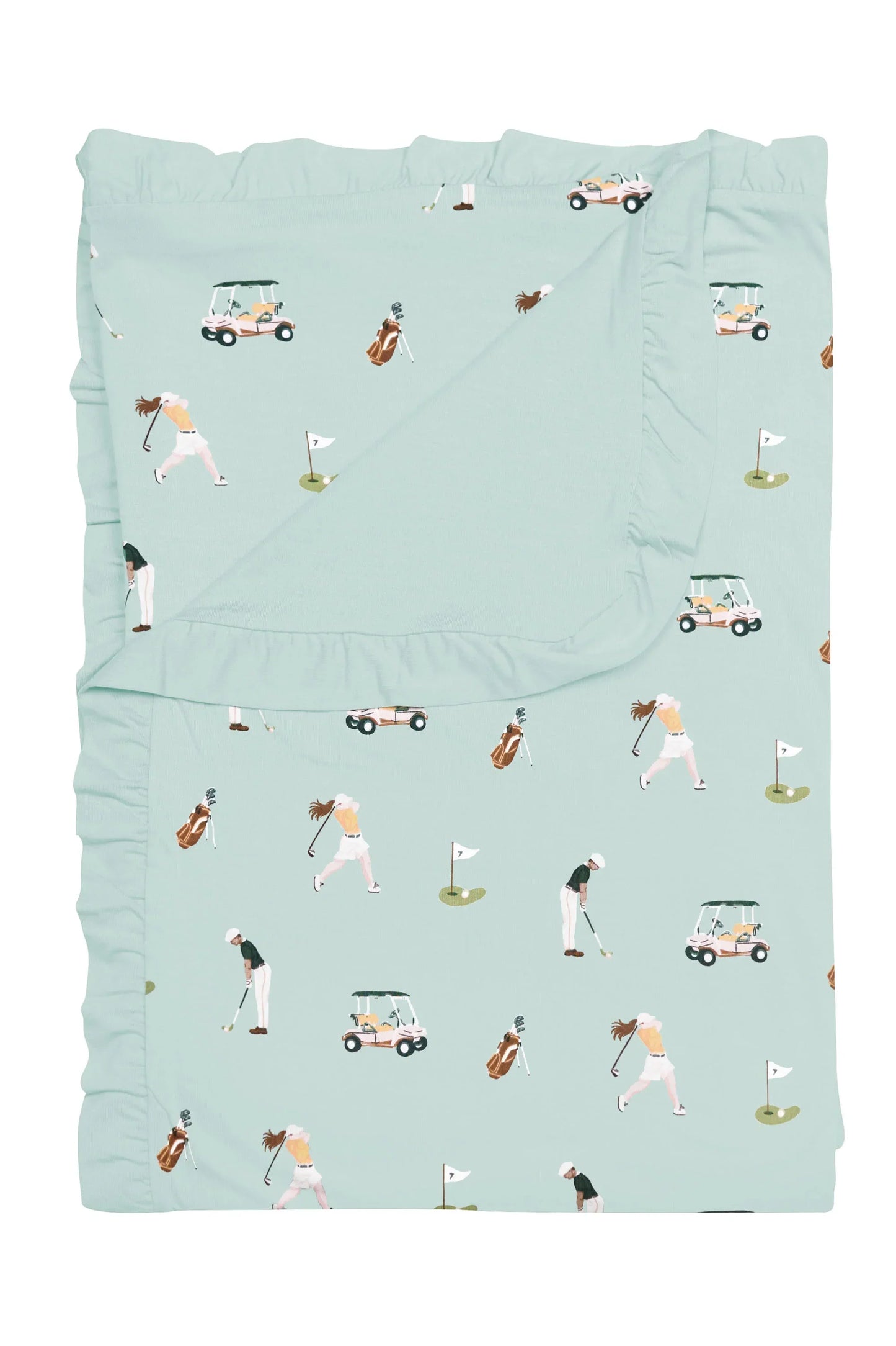 Ruffle Toddler Blanket in Golf 0.5