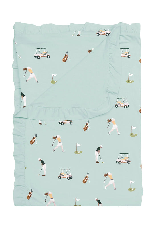 Ruffle Toddler Blanket in Golf 0.5