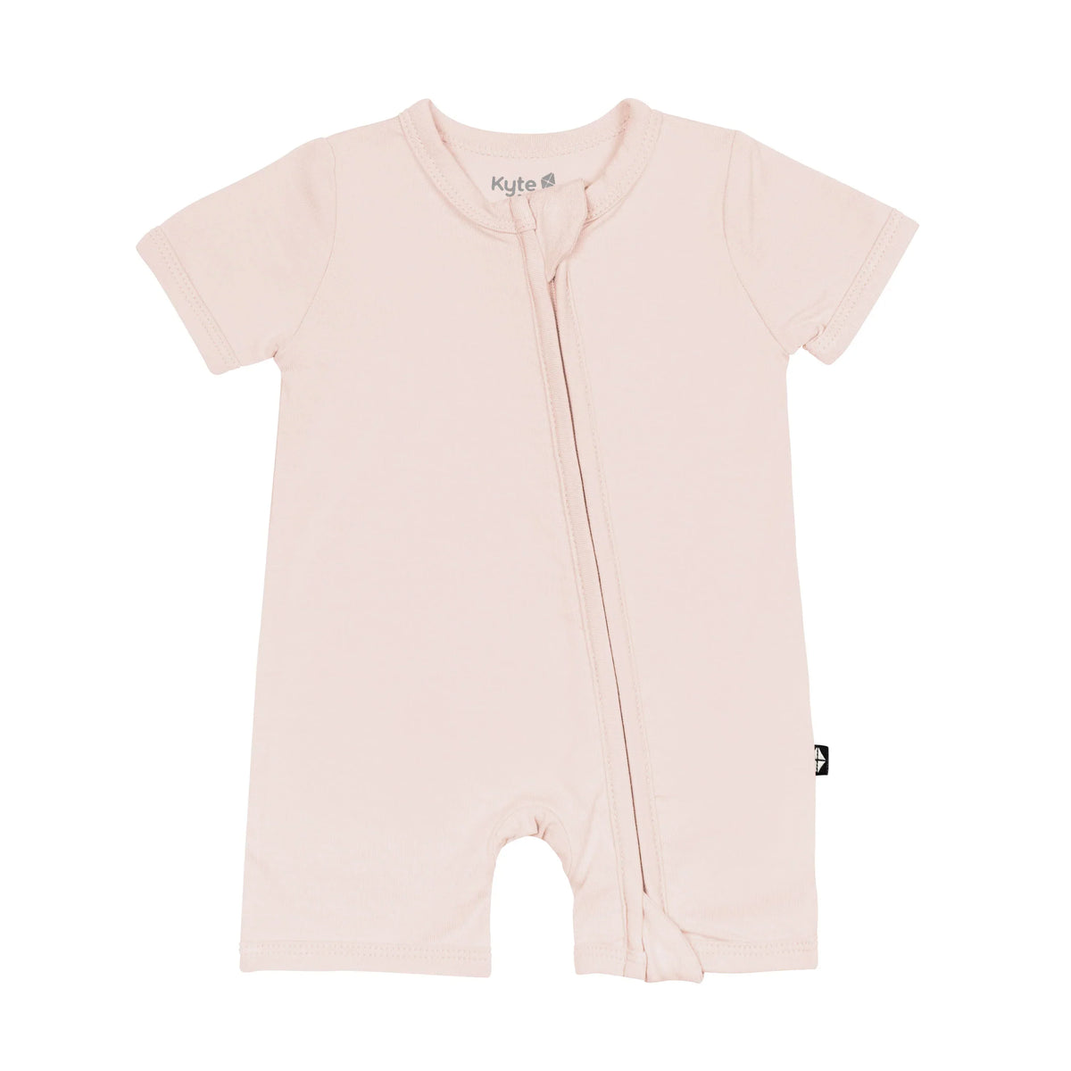 Zippered Shortall Romper in Blush