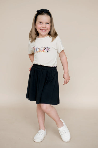 Toddler Basic Tee in Mickey and Friends on Ecru