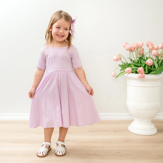 Twirl Dress in Thistle