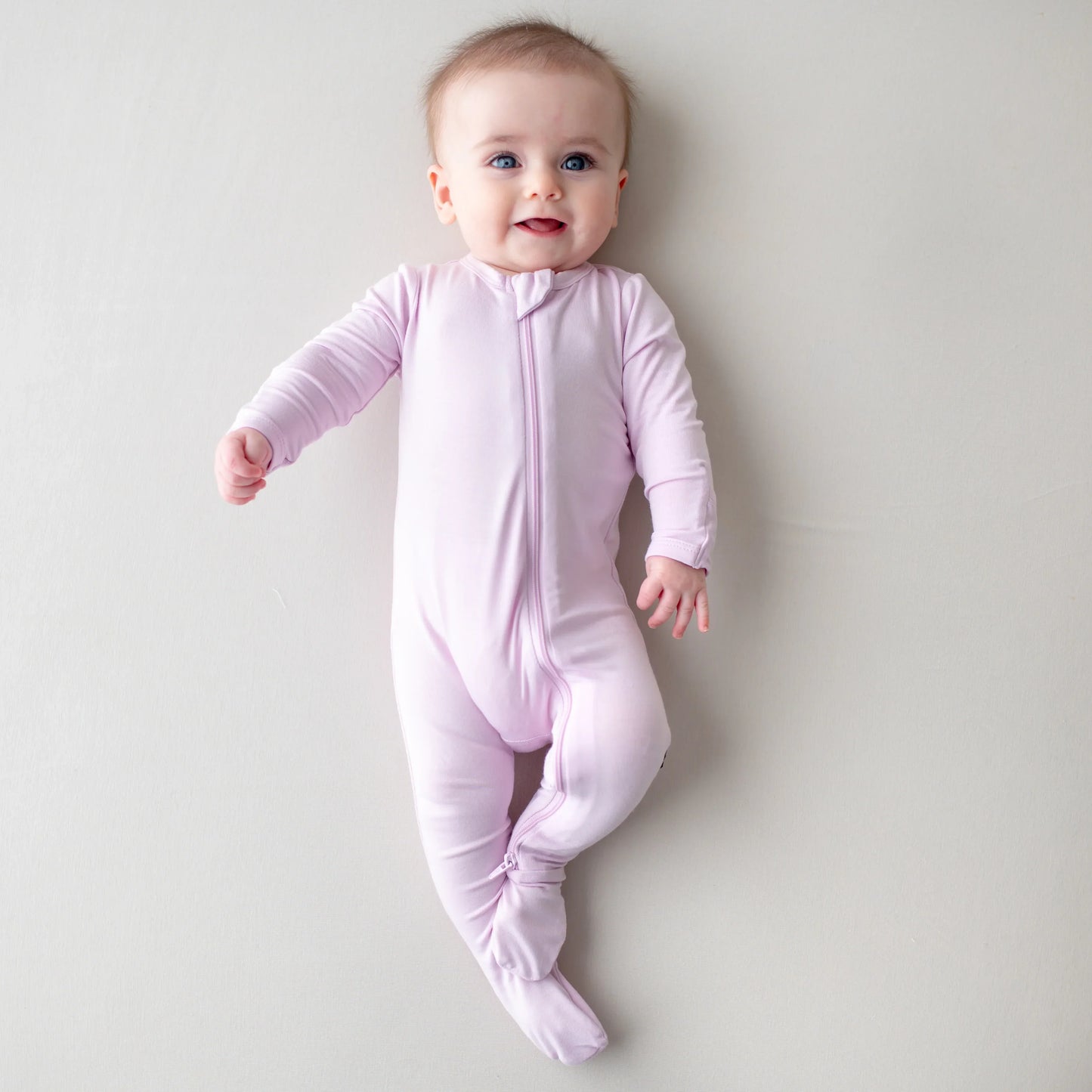Zippered Footie in Thistle