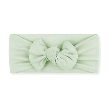 Knotted Bow Headband in Basil