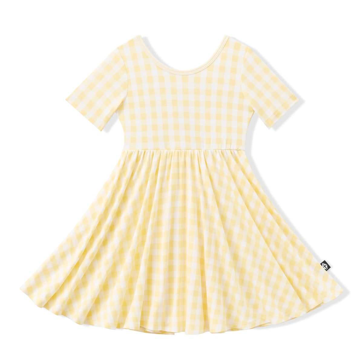 Twirl Dress in Gingham Chamomile