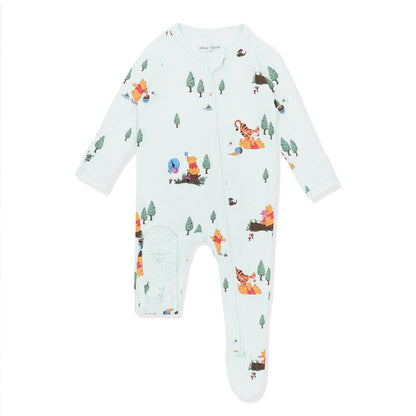Zippered Footie in Winnie the Pooh Hundred Acre Wood