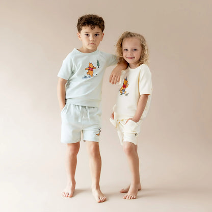 Short Sleeve Jogger Set in Winnie the Pooh on Dew