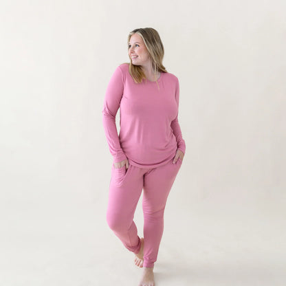 Women's Jogger Pajama Set in Apple Blossom
