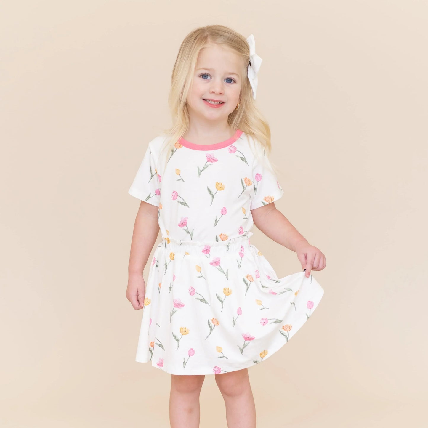 Toddler Basic Tee in Tulip