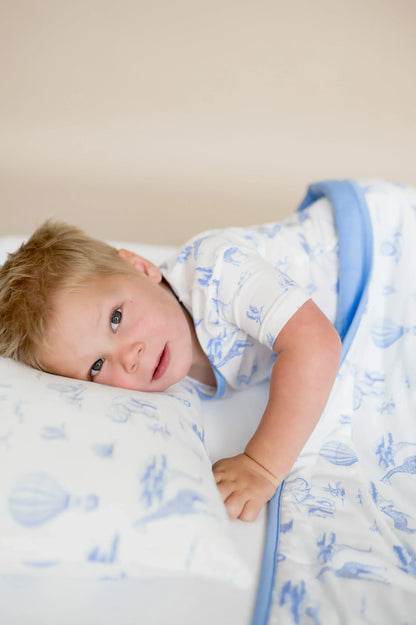 Toddler Pillowcase in Toile Safari