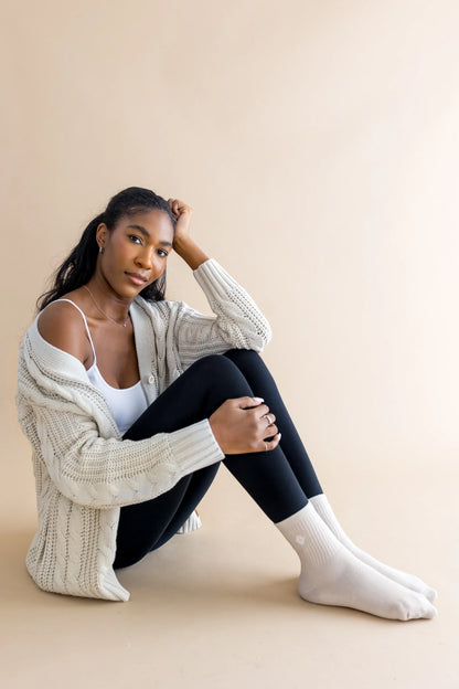 Adult Crew Socks in Oat