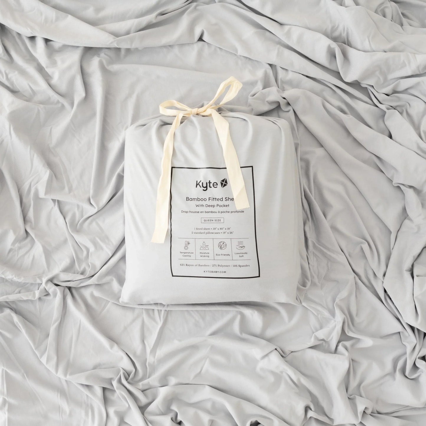 Fitted Sheet with Pillowcases in Storm