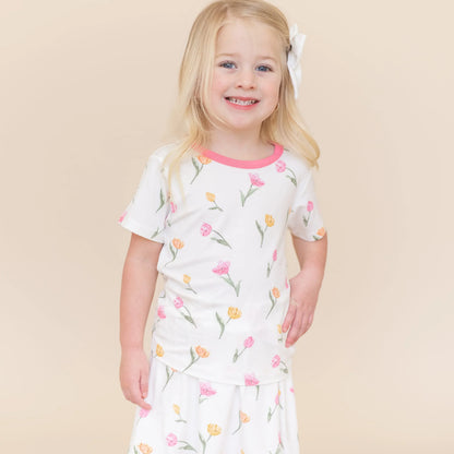 Toddler Basic Tee in Tulip