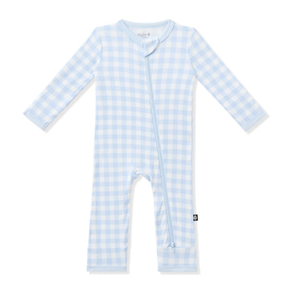 Zippered Romper in Gingham Breeze