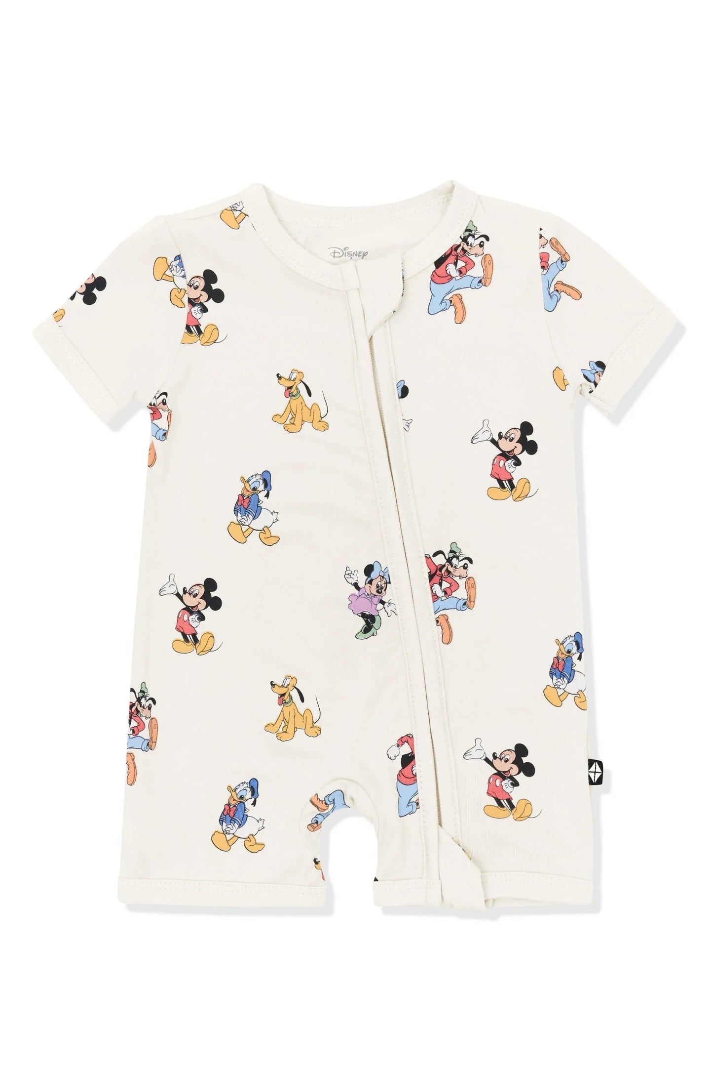 Zipper Shortall Romper in Mickey Mouse and Friends