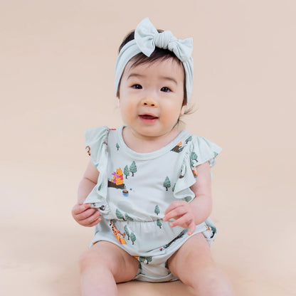 Bubble Romper in Winnie the Pooh Hundred Acre Wood