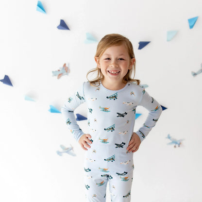 Long Sleeve Pajamas in Take Off